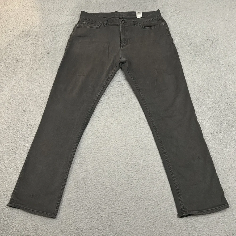 Banana Republic Pants Mens 36x34 Gray The Traveler Slim Fit Five Pockets Stretch